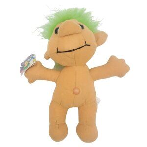 Troll-kins Plush Doll Green hair 1991 Acme 9" with Tag APSCO‎ Collectible Cute